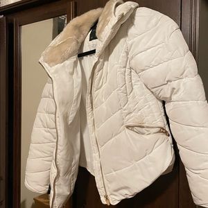 Zara white puffer